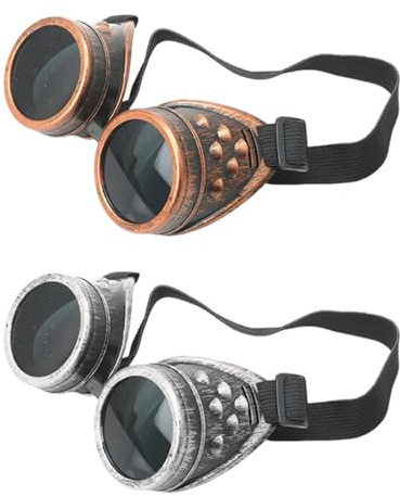 2 Stücke Retro-Gläser, Steampunk-Brillen, Rollenspiele, Maskeradenzubehör.