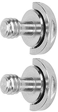 Rankomu Vite di montaggio da 1/4 per piastra a sgancio rapido in acciaio inox, anello a D albero a D, adattatore a vite di montaggio maschio da 1/4 di pollice per piastra a sgancio rapido, compatibile