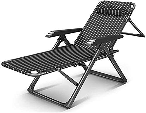 Lounger Garden Loungers Folding Chair Garden Sun Loungers Folding Garden Recliner Detachable Headrest, Portable Outdoor Terrace Lounge Chair