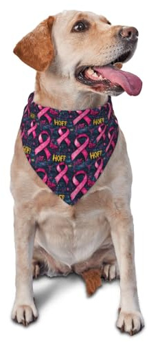 Pink Ribbon Hundehalstuch für kleine, mittelgroße und große Hunde, verstellbar, niedliches Katzentuch, Dreieck-Lätzchen, Schal, Taschentuch, Zubehör