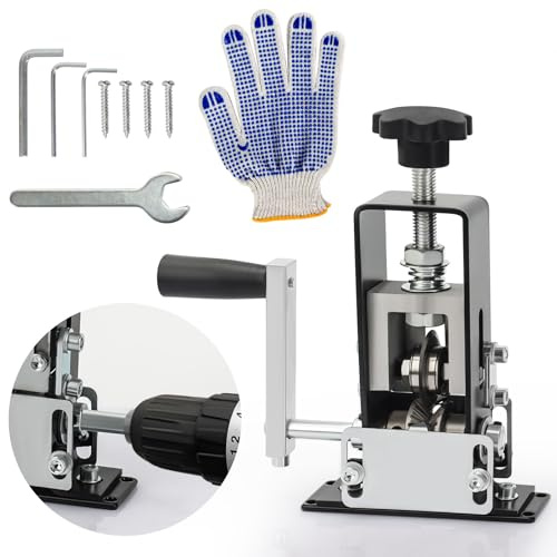 Wire Stripping Machine, Hand Crank & Drill Powered Cable Stripper, Scrap Wire Stripper Tool with Adjustable Blade & Feed Hole, Wire Stripper Tool for 1-25mm Copper, Aluminum, Electrical Wires & Cables