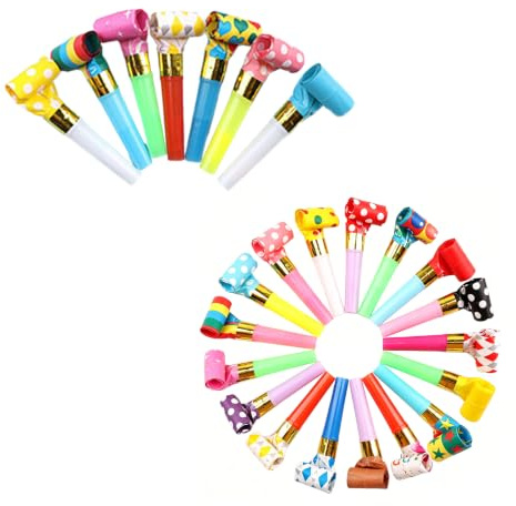 Party Blowers, 20 Pcs Colourful Noise Makers