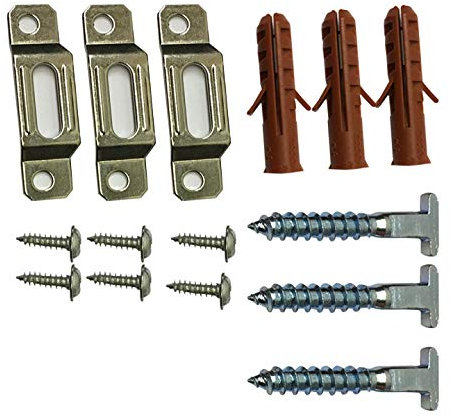 Anti-Theft Security Picture Hooks/Hangers Kit & Spanner. Security hardware system for locking framed pictures to The wall. for wooden & polymer picture frames (Complete Kit without Key)