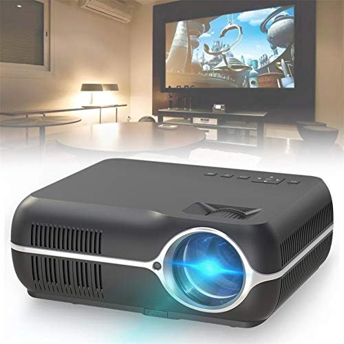 Proiettori Videoproiettore Proiettore LED 1080P Android 6.0 4200 Lumens WiFi HDMI Home Theater Bluetooth Full HD Projetor Video Beamer Proiettore Video (Colore : Nero)