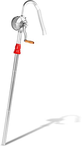 Kurbelpumpe 29L / min, Manuelle Ölpumpe mit Rutschfester Griff, Heizöl Fasspumpe Hochwertige Aluminiumlegierung, für Umfüllen Flüssigkeiten Benzin Dieselöl Schmieröl