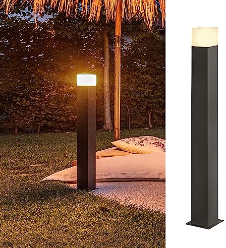SLV Stehleuchte GRAFIT 90 / Außen-Beleuchtung für Wege, Wände, Eingänge, LED Outdoor Garten-Lampe / E27 IP44 11W anthrazit