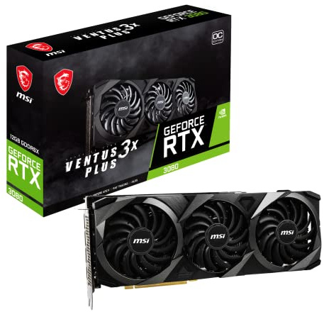 MSI Gaming GeForce RTX 3080 LHR 12 Go GDRR6X 384 Bits HDMI/DP Nvlink Torx Fan 3 Ampères Architecture OC Carte Graphique (RTX 3080 Ventus 3X Plus 12G OC LHR)