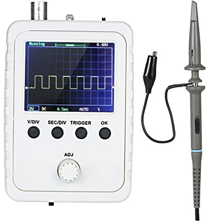 wrtgerht casa Portatile Strumenti per Test Funzionali Oscilloscopio Digitale con Alimentazione BNC-Clip Cable Sonda DS0150