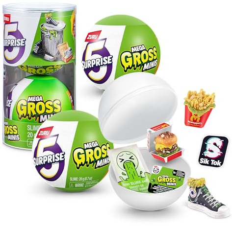 5 Surprise Mega Gross Mini 2 Pack, by ZURU Boys Mystery Collectible Minis Brands Parody, Surprise Unboxing Toy (2 Pack)