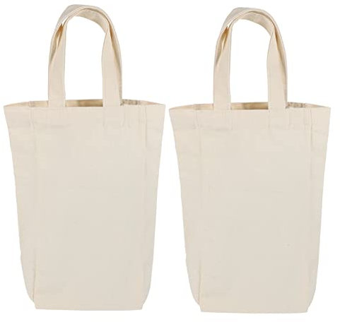 COLLBATH Tasche 2 Stück Beige Verpackung Picknick-Stofftasche Flasche Segeltuch Einkaufen Wiederverwendbarer Griff -Verpackung Bier- Party-Träger Für Mit Xxcm-Beuteln