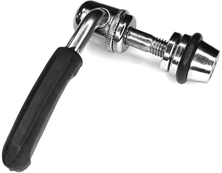 cyclingcolors 1x Fahrrad Schnellspanner Fahrradsitzklemme Sattelklemme CrMo Quick-Release Schwarz Chrom, M6x50mm