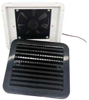 QOKLIYUI RV Wall Ventilation Fan Fits RV Camper Motorhome Boat Rated Voltage 12V Ventilation Exhaust Fan Hood Fan For Bathroom, Black