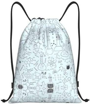 GaxfjRu Bolsas de cordón con estampado químico, mochila de cuerda impermeable, ideal para deportes, viajes y mucho más