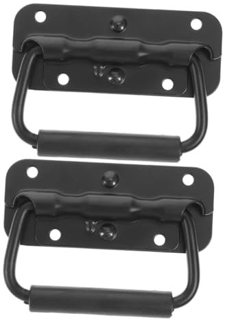 ULTECHNOVO 2stücke Klappgriffe Aus Für Werkzeugkisten Und Gerätekästen Selbstsichernder Stift Zuggriff Mit Druckplatten Passend Für Fliegengittertürgriffe Und Scheunentorgriffe