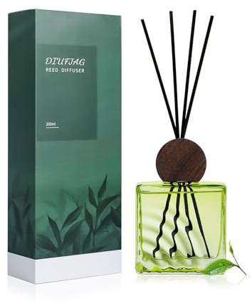 DIUFJAG 200ml - Black Tea Red Tea Roter Tee Raumduft Duftstäbchen Mit 8 stäbchen,Home Duft Reed Diffuserfür Schlafzimmer Büro Badezimmer