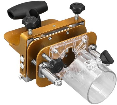 Stainless Steel Slotting Locator Positioner Mortising Jig 2 in 1 Mortising Tool for Woodworking Routers with Adjustable Width Depth and Height