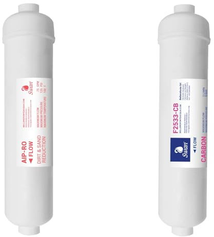 Swan Set di Filtri in Linea per Impianti ad Osmosi - Filtro a Sedimenti e Filtro Carbone Attivo Alta qualità