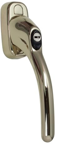FixRello White Tilt & Turn Window Handle – Locking Handle for uPVC & Timber Windows – 40mm Spindle – Euro Profile – Key Locking – Left/Right Universal (Gold)