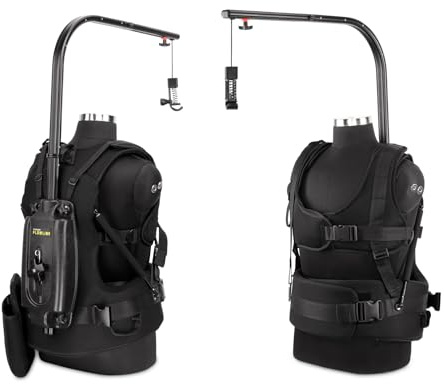 FLYCAM Starter Flowline - Supporto professionale per fotocamera e giunto cardanico, traspirante, taglia S/M/L, con barra superiore girevole a 180° e carico utile: 3-7,5 kg (B-FLCM-FLN-FM)