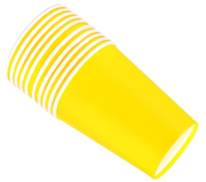 Veemoon 100 Pièces Couptions en papier colorées art préscolaire enfant gobelets en papier Jaune