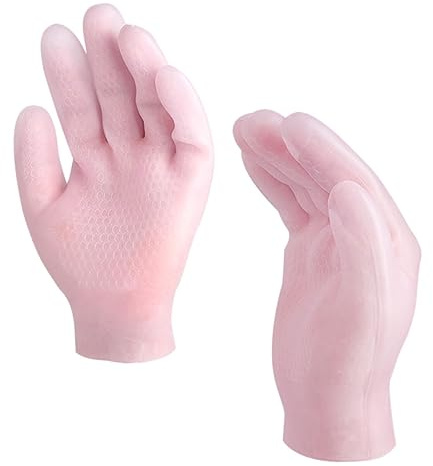 BRIGHTFUFU Sebs Moisturizing Hand Care Gloves for Skin-Friendly Anti-Dry Hand Covers with Brightening Effect Pink Hydrating Gloves for Spa and Daily Use