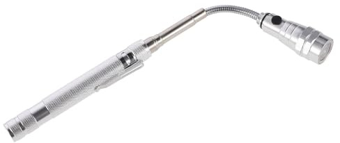 KOMBIUDA Magnet Flashlight with LED Light Magnetic Pickup Tool Telescopic Stainless Steel Extendable Design for Graduation Festival and Back to School Party for Picking up Lost Objects