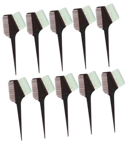 TOPPERFUN 10pcs Hair Dye Comb and Bowl Kit for Diy Hair Coloring Professional Dye Brush and Styling Comb for Barber