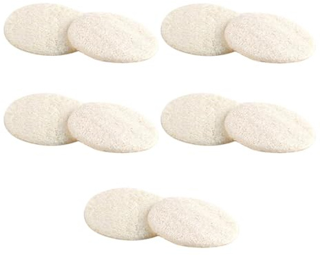OSALADI 10 Stück Luffa Gesichtspeeling Pads Natürlicher Luffaschwamm Sanftes Peeling 55cm Gesichtsschwämme für Reinigung Ölentfernung und Spa Anwendung