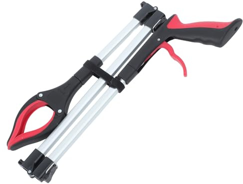 JOYOFREELY Pinza Versátil Ergonómico en Exteriores Interiores e para Uso de Basura Plegable Tres Pliegues Mango Largo de Aleación de Aluminio y Diseño