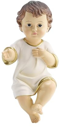 HOMSFOU Weihnachtsdekoration, Jesusfigur, Jesusfigur, kleine Krippe, Sammlerstück, religiöse Dekoration, Heiliger Glaube, für Zuhause, Büro, 9,8 cm, Heimdekoration