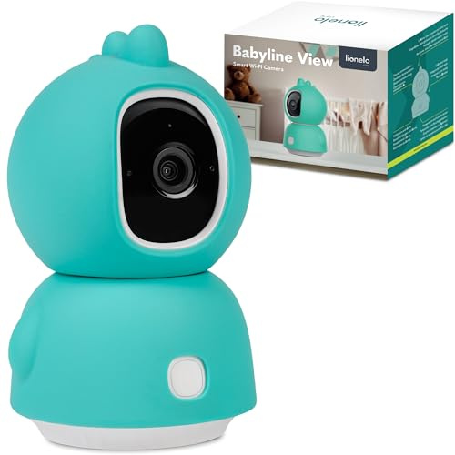Lionelo Babyline View vridbar övervakningskamera 330° appstyrd elektronisk babymonitor tvåvägskommunikation rörelsesensor temperatur nattläge CryDetector, vaggvisor