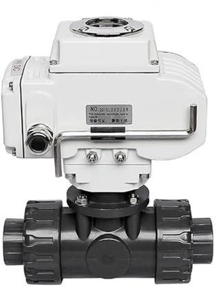 CAYUND 3 Weg Kugelhahn Elektrische Wasseraufbereitung Control Kunststoff 2 Zoll 4 Zoll DREI 3 Weg Pool 110v 120V AC Motorisierte Kugelhahn for Wasser Rohr(Color:10 16BAR_DN32)