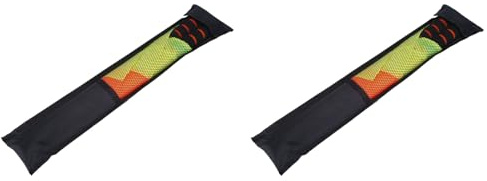 Drapeaux d'Arbitre Professionnels, Rouge et Jaune, Poignée en Éponge, Tige en Acier Inoxydable, avec Sac de Transport, Imperméable, pour Matchs et Entraînement