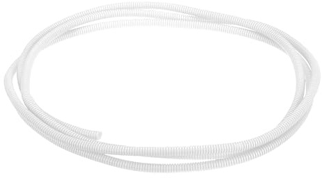 sourcing map Split Wire Loom Tubing 1/4(6.5mm) ID 10FT(3.0m) Wire Loom Tubing Heat & Cold Resistant -40F to 257F Plastic Flexible Conduit Cord Protector for Electrical Wires Cable, White