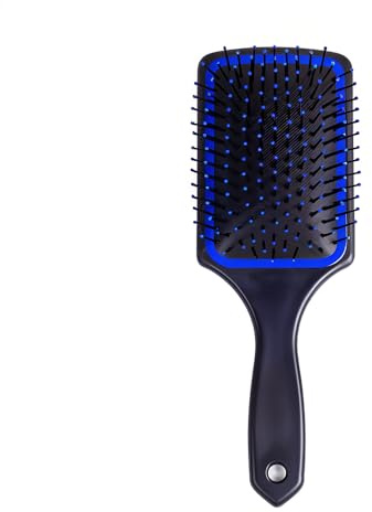 Professional Paddle Cushion Hair Brush – Anti-Frizz Detangling Brush for Women & Men | Smooth & Shine Hairbrush for Long, Thick, Curly, Wavy, or Damaged Hair | No Tangle, Scalp Massage - 3714 (Blue)