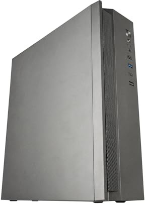 Tacens Anima ACSLIM500, MicroATX PC-chassi, Slim Dual Horisontell Eller Vertikal Design, TFX 500W Strömförsörjning, Front med Airflow-galler, Ultrakompakt Minitorn med USB-C och USB 3.0, Svart