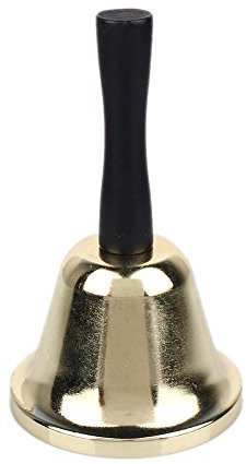 ECHI Metalltee Tischglocke, Gold überzogen Hand Glocke, Loud Anruf Service Bell Warnung