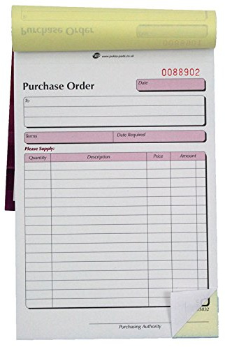 Pukka Pad Quittungsblöcke, 2 Durchschläge, kohlefreies Durchschreibepapier, Kauf, um Book 137 x 203 mm – 25 Stück im Karton