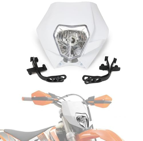 AnXin Faro Moto Dirt Bike Faro Anteriore Universale per EXC250 SX250 SXF250 EXC450 SX350 SXF450 EXC525 Etc più Dirt Pit Bike Enduro Supermoto