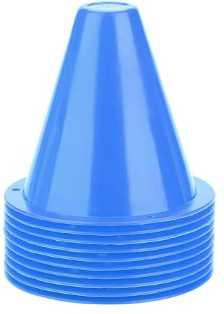 Alomejor 10pcs Fu?ball Agility Cones Training Verkehr Kegel f¨¹r Kinder Training Fu?ball & Hund Training(Blau)