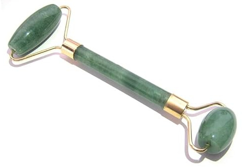 Exklusiver grüner Aventurin-Quarz-Massageroller mit Kristallheilung, Feng-Shui, Reiki, Geschenk, Wellness, metaphysischer Edelstein, positive Energie, Frieden, Glück, Zufall, spirituelle Weisheit