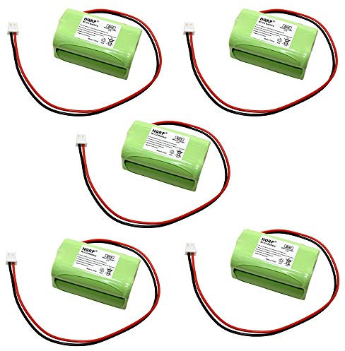 HQRP 5-Pack 4.8V Backup Battery for D-AA650BX4, E-XP2RBW, ANIC1117, D-AA500 Lithonia E-conolight Unitech Systems Replacement + HQRP Coaster