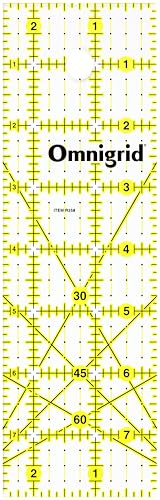 Omnigrid R258 Ruler, 2-1/2 x 8-Inch, Clear