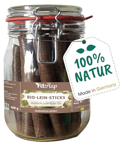 cdVet Fit-Hap Bio-Lein-Sticks 600g | Gesunde Belohnung für Hunde und Pferde