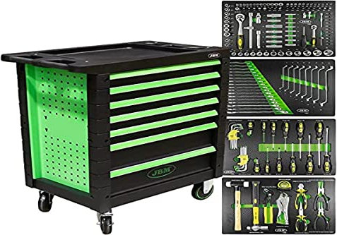 CARRO DE HERRAMIENTAS 7 CAJONES VERDE