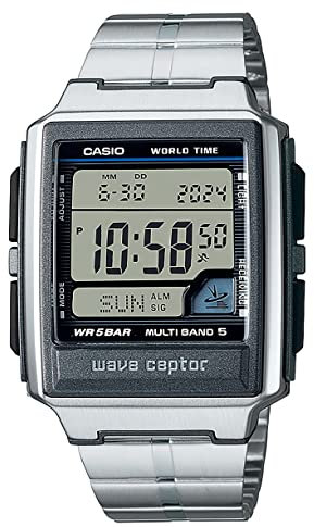 Casio Men's Digital Quartz Watch with Stainless Steel Strap WV-59RD-1AEF