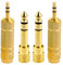 3,5mm Maschio a 6,35mm Femmina e 6,35 mm Maschio a 3,5 mm Femmina Adattatore Jack Stereo Placcato, Adattatore Jack 6.3 3.5 Amplificatore Cuffie Compatibile con Chitarra Tastiere Elettroniche Cuffie