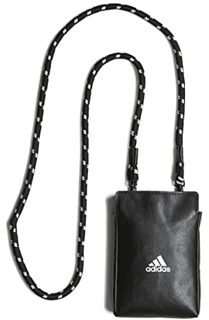 adidas Unisex Essentials Tiny Phone Bag, Black / White, One Size