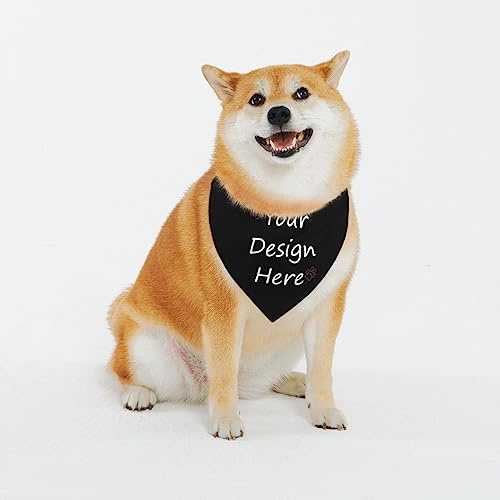 Lsjuee Personalisiertes Hundehalstuch, individuelle Haustierhalstücher mit Namen, Nummer, Foto, Logo, Hundehalstuch, Dreieckslätzchen, Kopftuch, Stirnband, Haustierkostüm-Zubehör