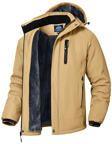 YSENTO Veste d'hiver pour homme - Imperméable - Chaude - Doublure en polaire - Veste softshell respirante - Veste de ski et de snowboard avec capuche
